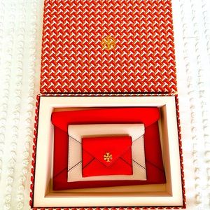 Brand New Tory Burch Limited Edition Pouch Collection! 3 sizes , Red and Blush